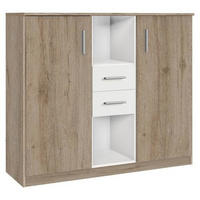 SIDEBOARD  in 122/105/41 cm  - Alufarben/Weiß, KONVENTIONELL, Holzwerkstoff/Kunststoff (122/105/41cm) - Boxxx
