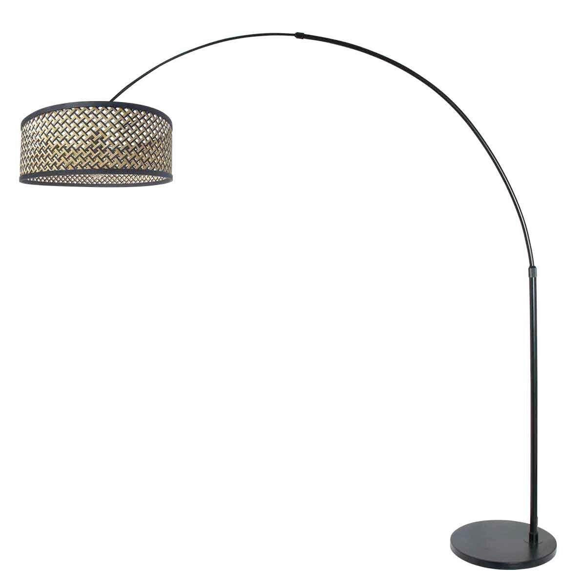 STEHLEUCHTE SPARKLED LIGHT 50/240/230 cm  - Schwarz, Trend, Naturmaterialien/Metall (50/240/230cm)