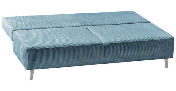 SCHLAFSOFA Cord Petrol  - Petrol, MODERN, Textil/Metall (193/85/88cm) - Novel