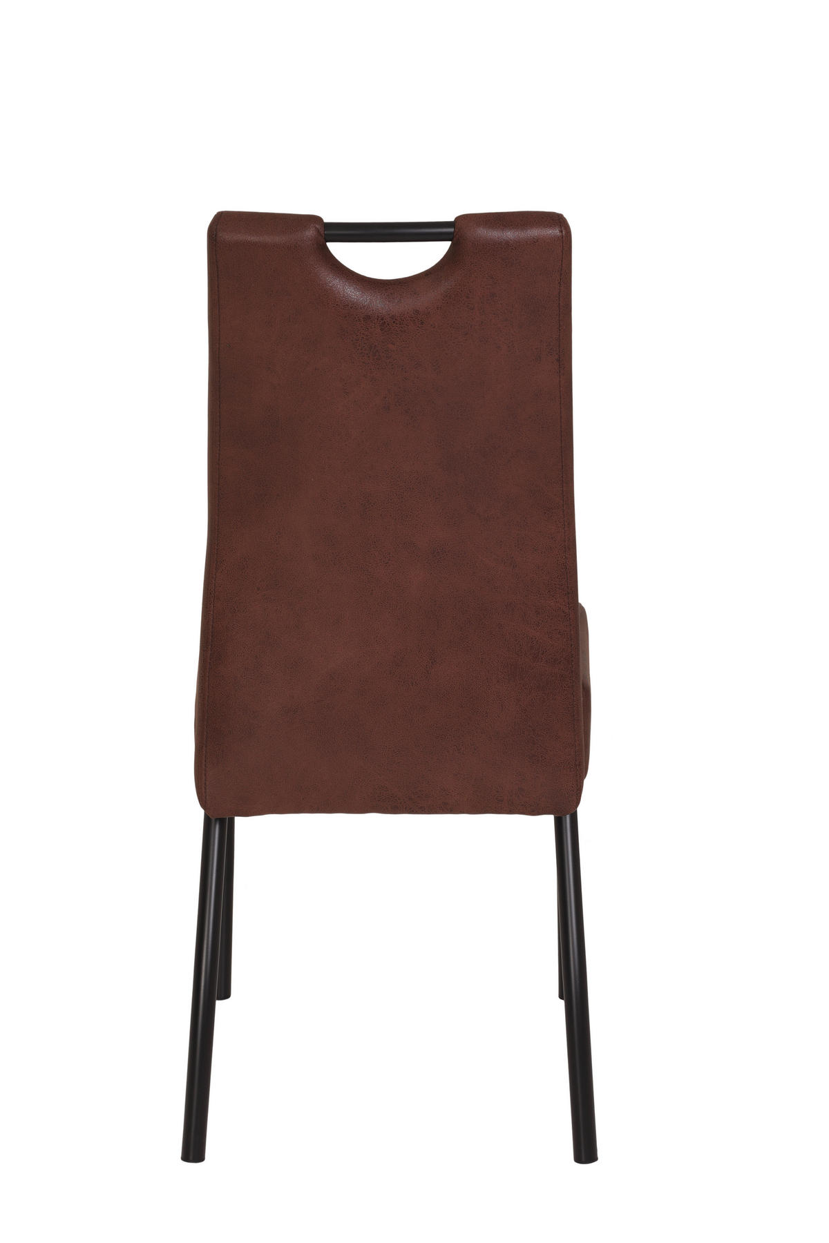 STUHL-SET 2 Stück  in Stahl Mikrofaser  - Braun, MODERN, Textil/Metall (43/99/60cm) - MID.YOU
