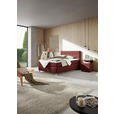 BOXSPRINGBETT 140/200 cm  in Rotbraun  - Rotbraun/Alufarben, KONVENTIONELL, Textil/Metall (140/200cm) - Dieter Knoll