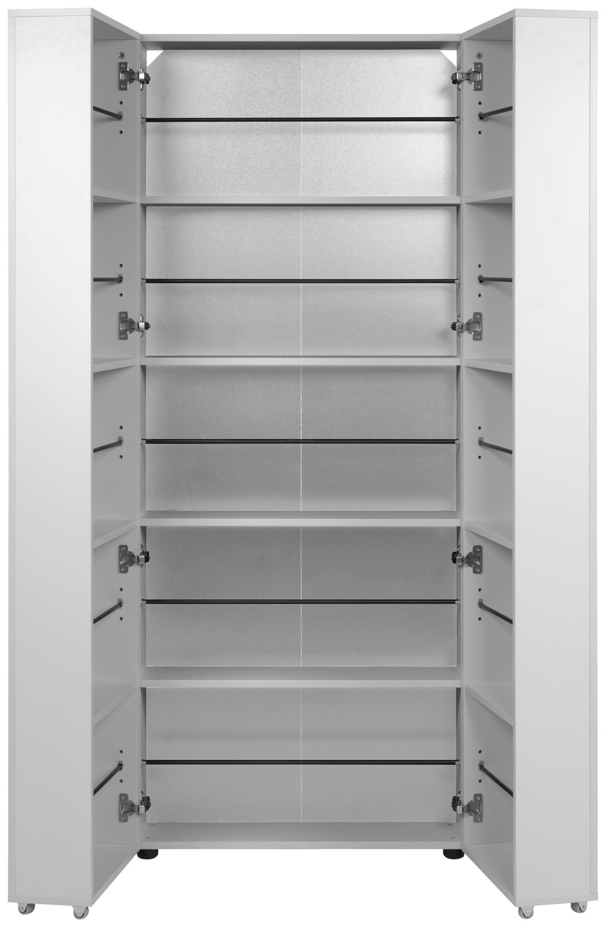 SCHUHSCHRANK - Schwarz/Weiß, MODERN, Holzwerkstoff/Kunststoff (74/181,5/34cm) - Xora