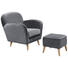 HOCKER in Textil, Holzwerkstoff Grau - Kieferfarben/Grau, Trend, Holz/Holzwerkstoff (47/36/47cm) - Carryhome HOCKER in Textil, Holzwerkstoff Grau - Kieferfarben/Grau, Trend, Holz/Holzwerkstoff (47/36/47cm) - Carryhome