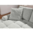 Ecksofa mit Funktion Creme Flachgewebe Zierkissen, Rückenkissen, Bettkasten, Schlaffunktion, Rücken echt, Liegefläche im Originalstoff  - Creme/Schwarz, KONVENTIONELL, Kunststoff/Textil (190/277cm) - Carryhome