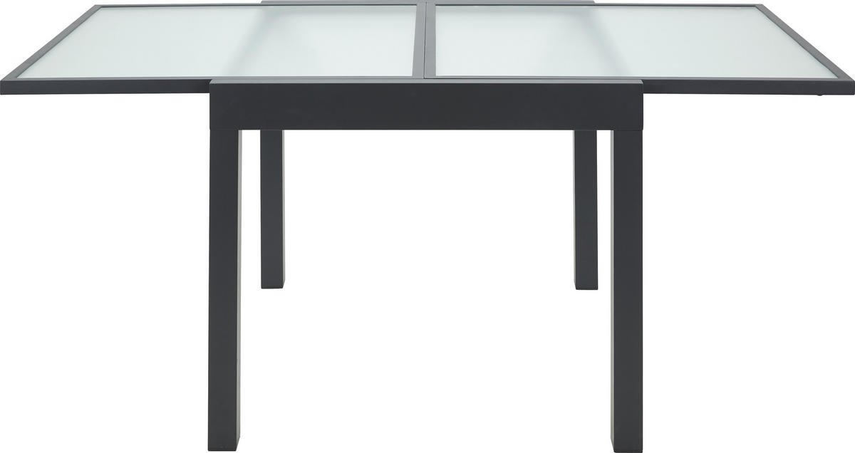 KERTI ASZTAL 90-180/90/75 cm   - antracit, Design, Üveg/fém (90-180/90/75cm) - Ambia Garden