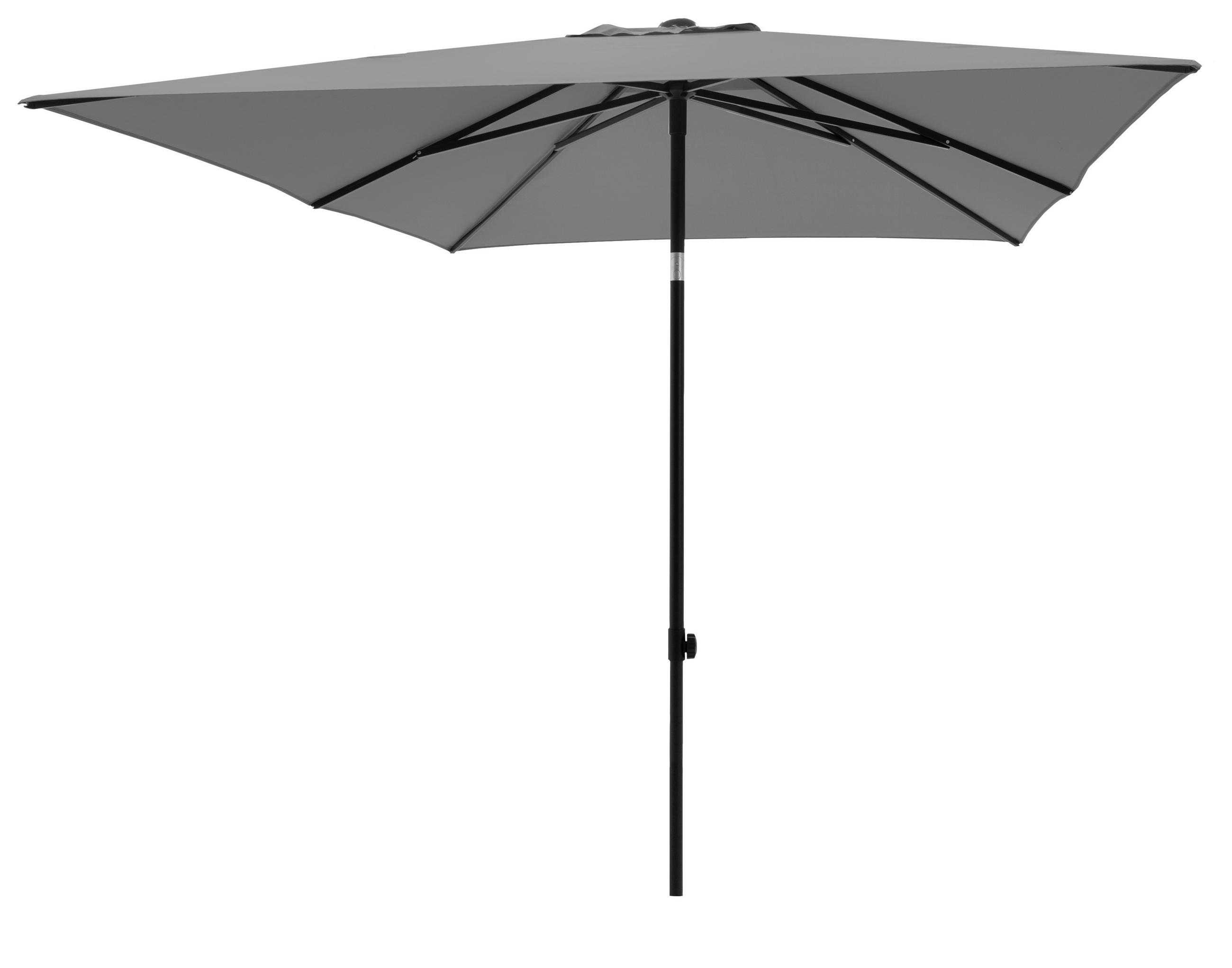 SONNENSCHIRM 230 cm Hellgrau  - Hellgrau/Schwarz, Basics, Kunststoff/Textil (230/230cm)