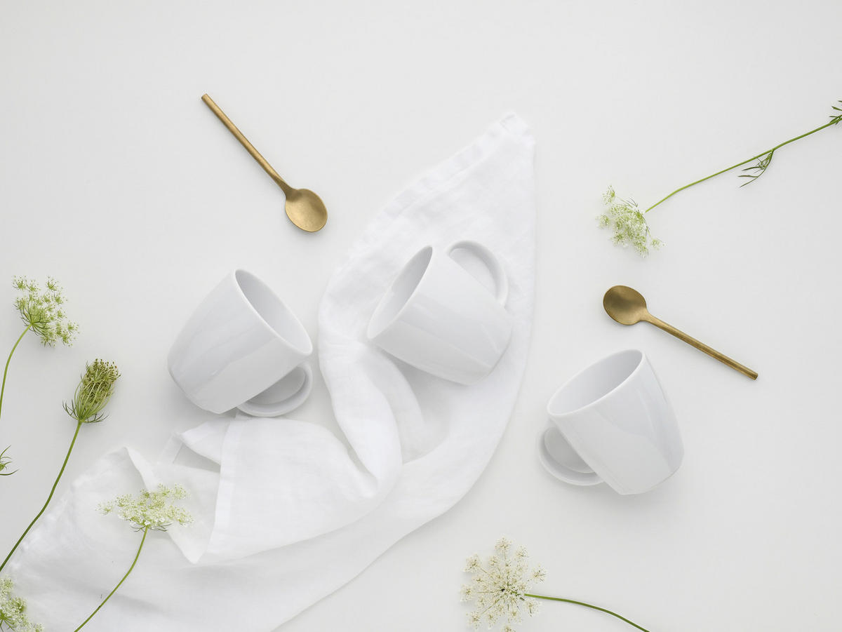 SET KAFFEMUGGAR Victoria weiss 6 delar  - vit, Basics, keramik (300ml) - Creatable