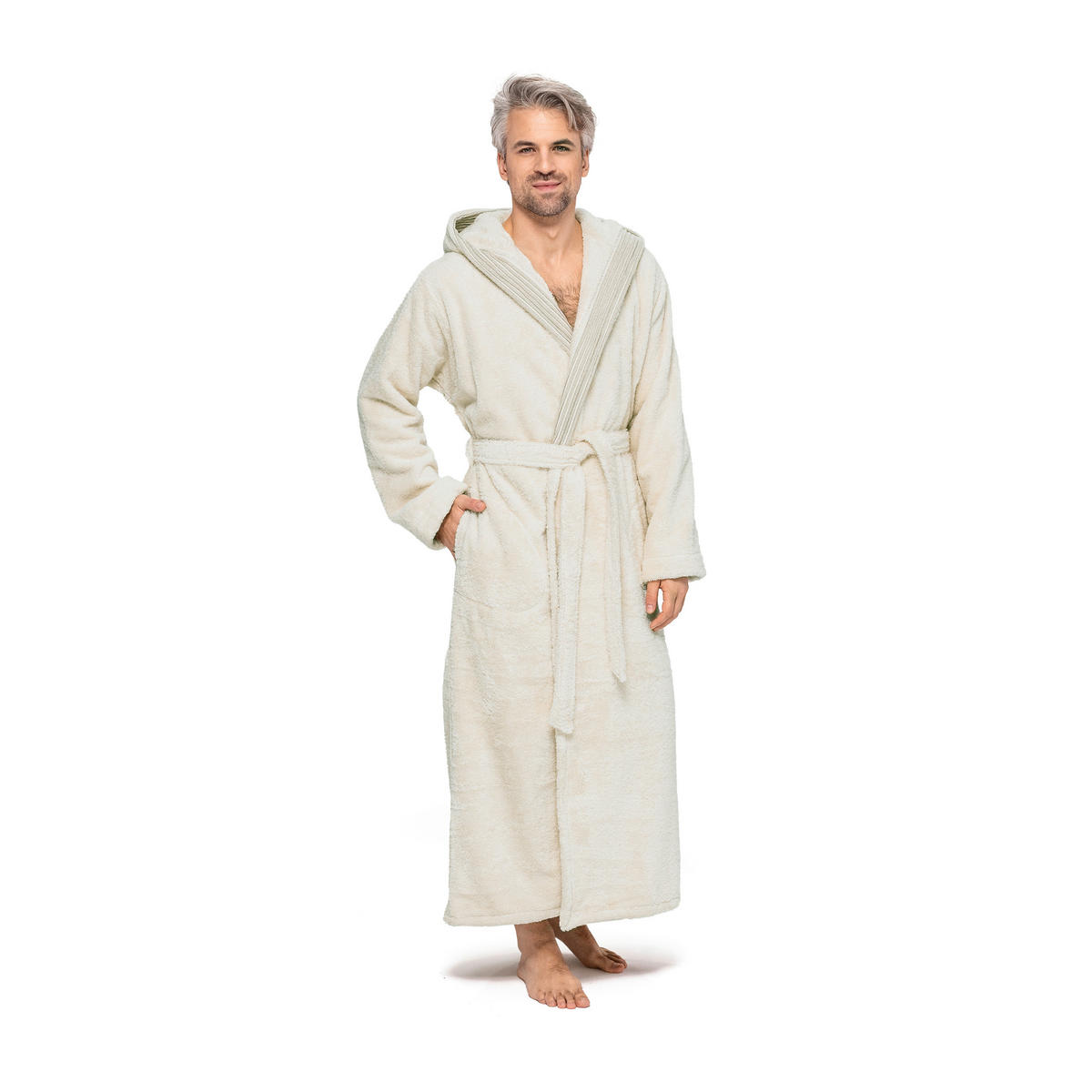 BADEMANTEL XS Unisex  - Naturfarben, Basics, Textil (XSnull) - Moeve