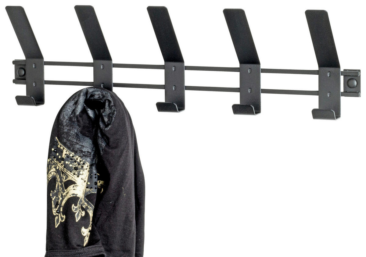 GARDEROBENLEISTE  in Schwarz  - Schwarz, MODERN, Metall (52/13/6cm)