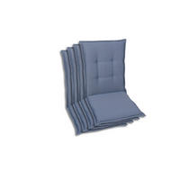 SESSELAUFLAGENSET Uni  - Blau, Basics, Textil (50/7/108cm)