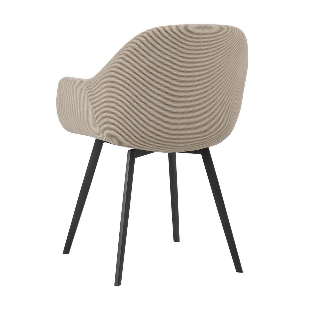 STUHL-SET 2 Stück  in Stahl Cord Metall, Textil  - Taupe/Schwarz, MODERN, Textil/Metall (57/84/61cm) - Livetastic