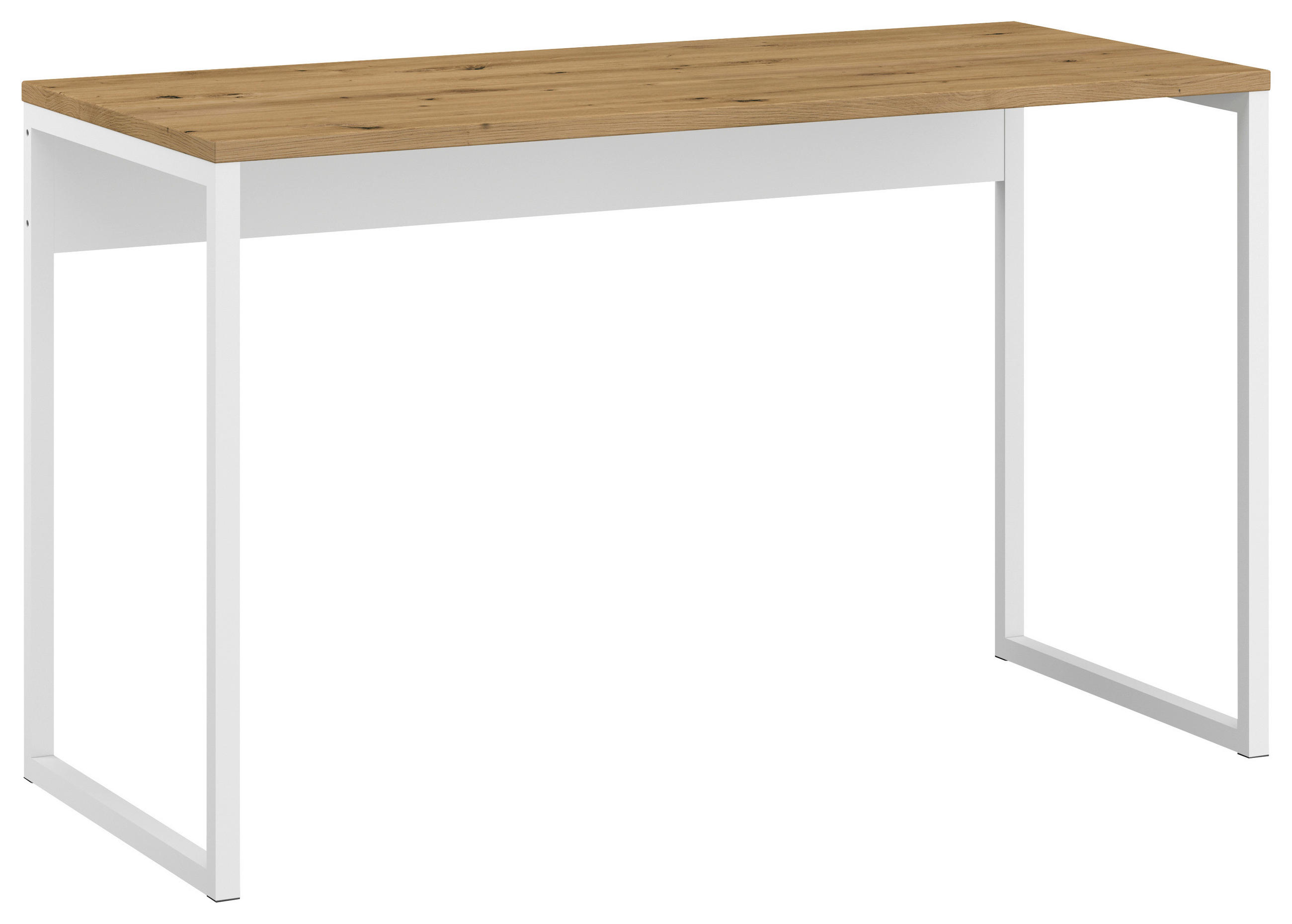SCHREIBTISCH 120/74/58 cm  in Weiß, Eiche Artisan  - Weiß/Eiche Artisan, KONVENTIONELL, Holzwerkstoff/Metall (120/74/58cm) - Xora