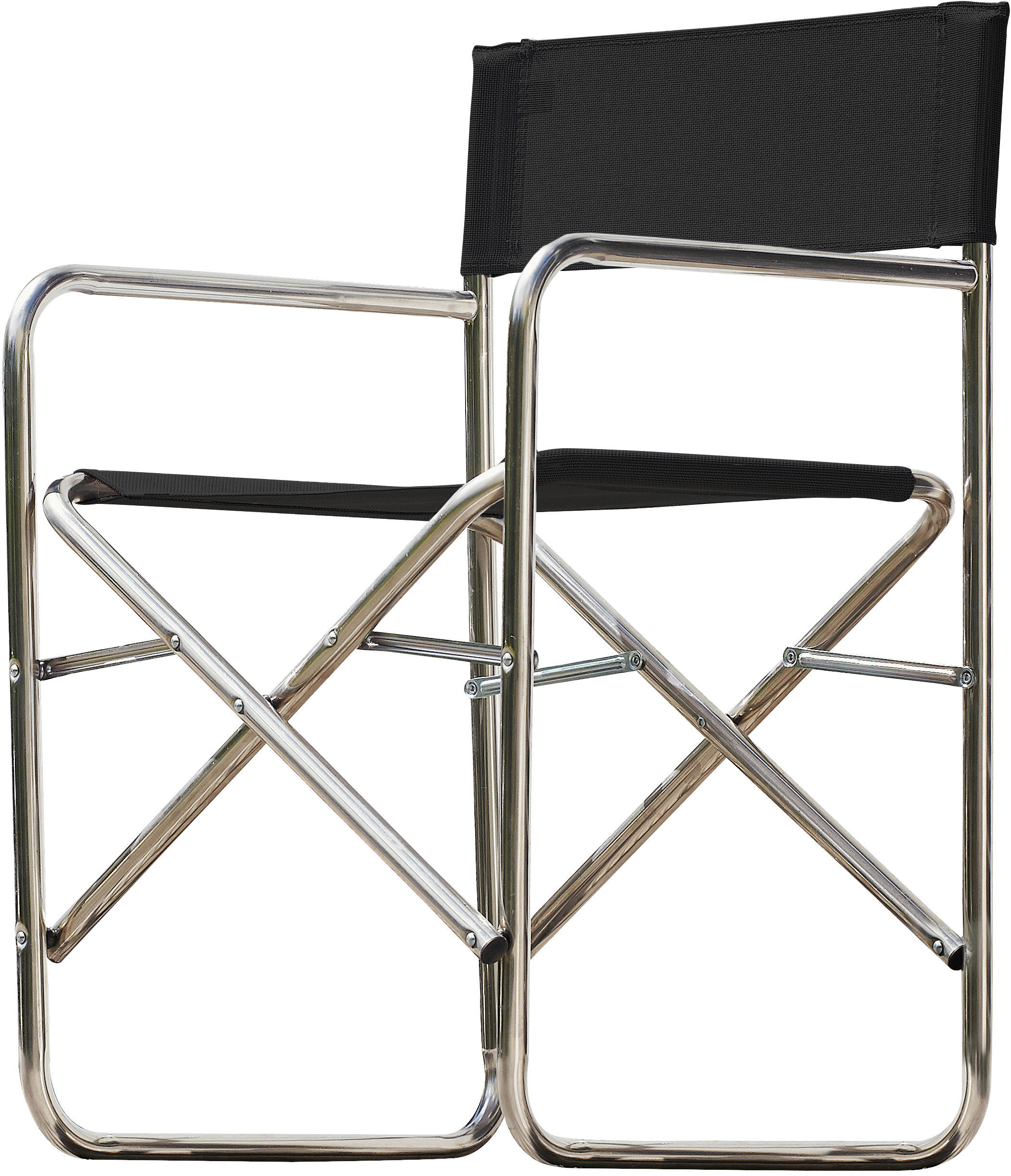 REGIESTUHL Aluminium Schwarz, Alufarben  - Schwarz/Alufarben, Design, Textil/Metall (51/83/44cm) - Jan Kurtz