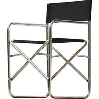 REGIESTUHL Aluminium Schwarz, Alufarben  - Schwarz/Alufarben, Design, Textil/Metall (51/83/44cm) - Jan Kurtz