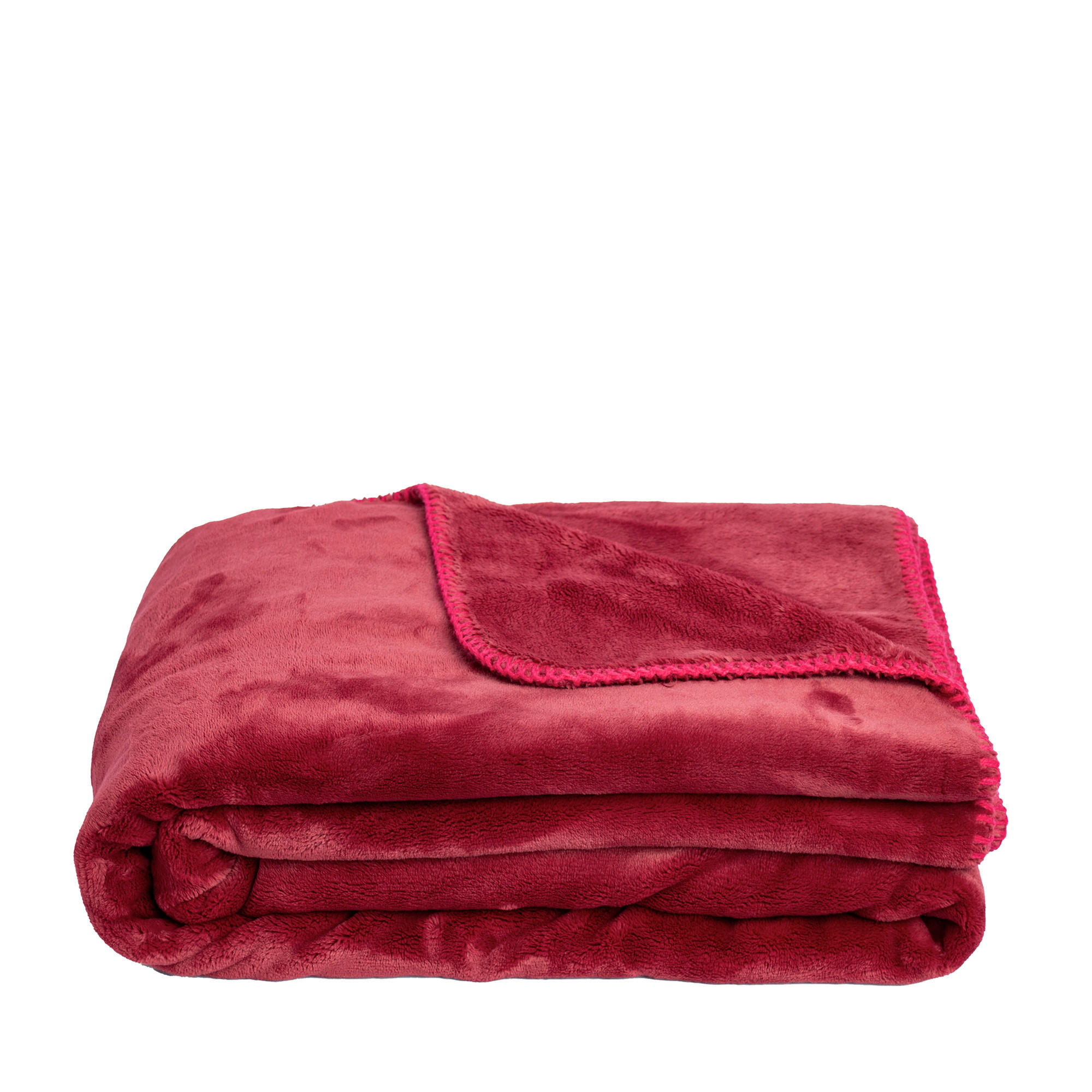 DECKE 140/190 cm  - Bordeaux, Basics, Textil (140/190cm) - Zoeppritz