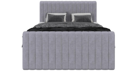 BOXBETT 140/200 cm  in Silberfarben  - Silberfarben/Schwarz, Basics, Kunststoff/Textil (140/200cm) - Carryhome