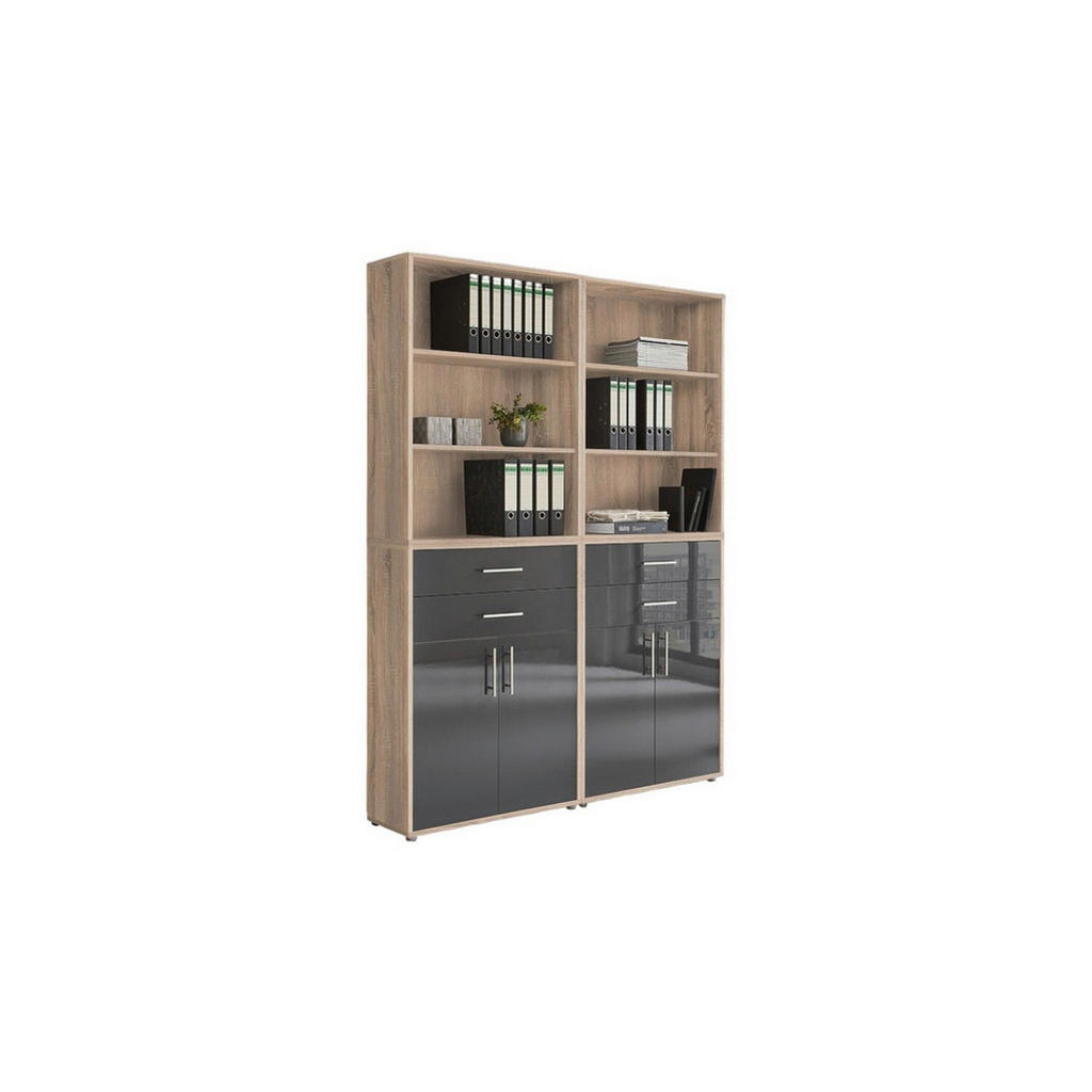 Aktenschrank Office Edition Anthr. Hg/eiche D. B: 168,8cm