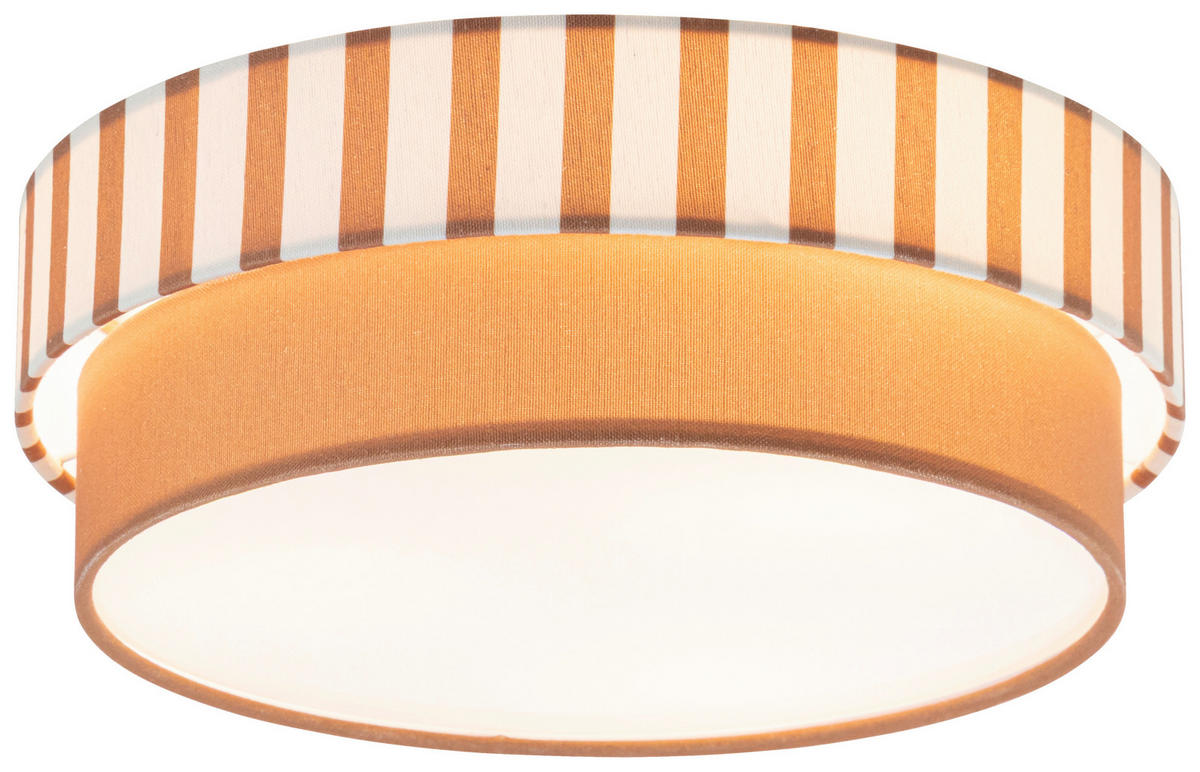 DECKENLEUCHTE  37/13 cm    - Braun/Naturfarben, MODERN, Kunststoff/Textil (37/13cm) - Novel