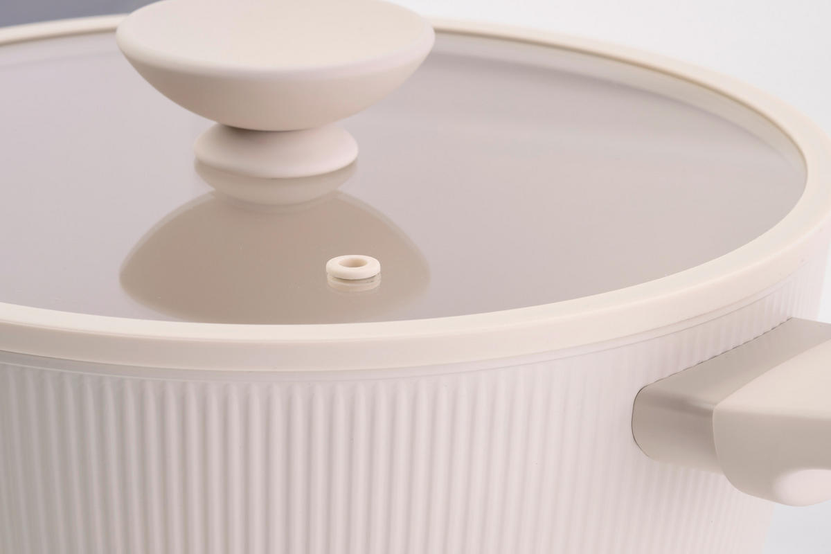 STIELKASSEROLLE Pamela Reif Serie SHELL  - Beigebraun, Basics, Glas/Metall (1,2l) - Fackelmann