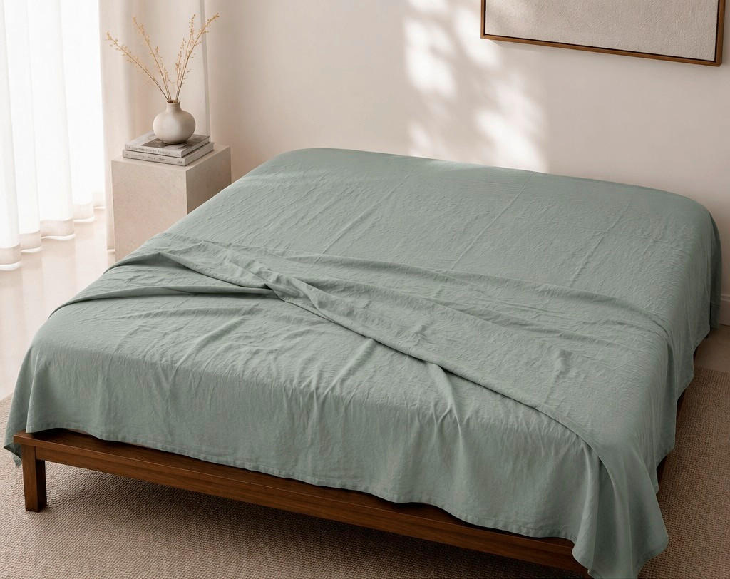 LEINENBETTTUCH 150/250 cm  - Graugrün, Basics, Textil (150/250cm)