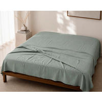 LEINENBETTTUCH 150/250 cm  - Graugrün, Basics, Textil (150/250cm)