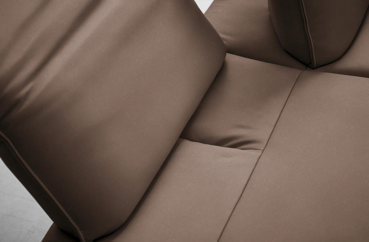 ECKSOFA  in Echtleder Dunkelbraun  230/290 cm  - Anthrazit/Dunkelbraun, Design, Leder/Metall (230/290cm) - Johann Jakob