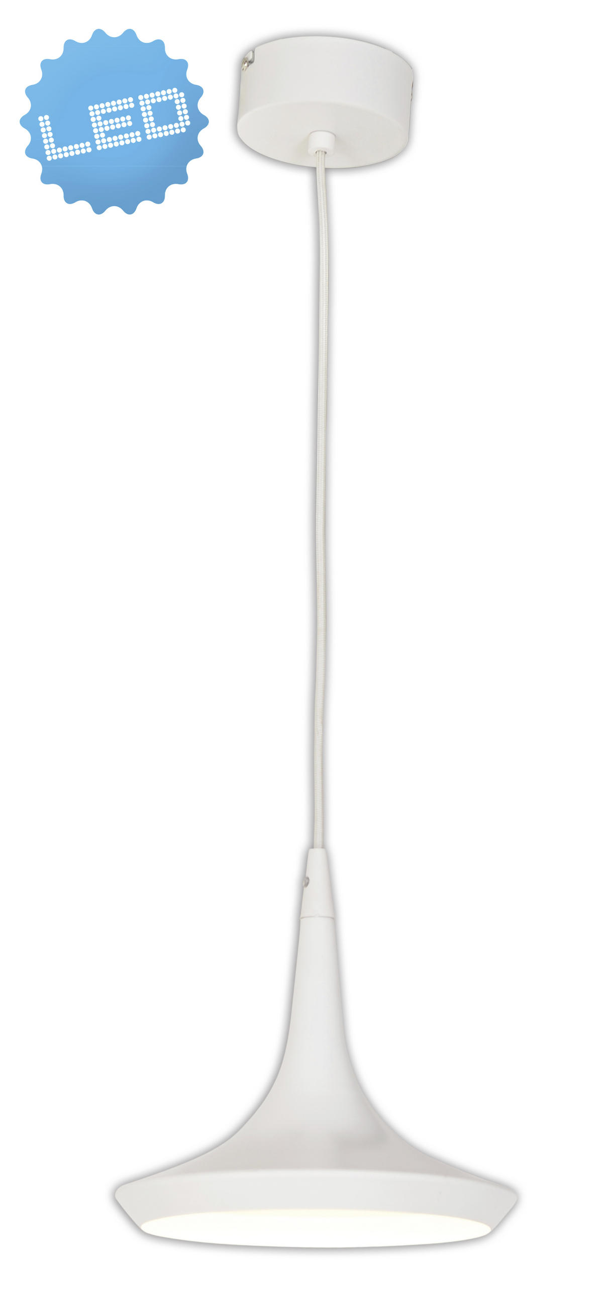 LED-HÄNGELEUCHTE 22/150 cm  - Weiß, Design, Metall (22/150cm) - Näve