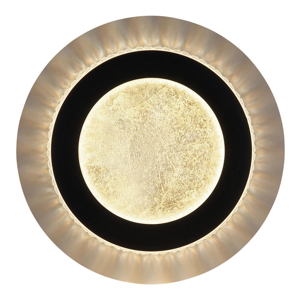 LED-DECKENLEUCHTE 20/5,5 cm   - Klar/Goldfarben, Design, Kunststoff/Metall (20/5,5cm) - Globo