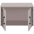 AUFSATZSCHRANK 72/43/36 cm   - Kaschmir/Schwarz, Basics, Holzwerkstoff/Metall (72/43/36cm) - Xora