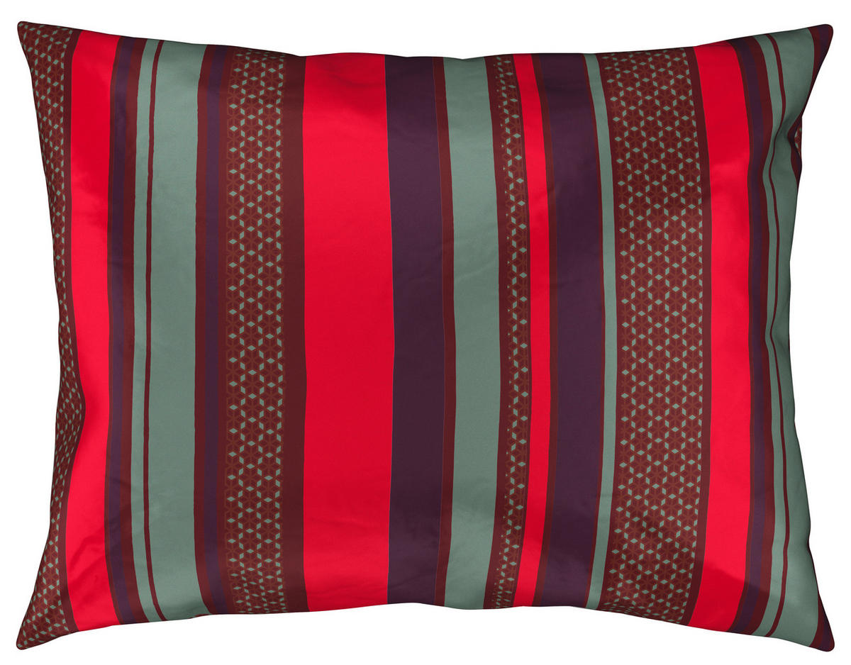 POSTEĽNÁ BIELIZEŇ, satén, červená, mätovozelená, 140/200 cm - mätovozelená/červená, Basics, textil (140/200cm) - Novel