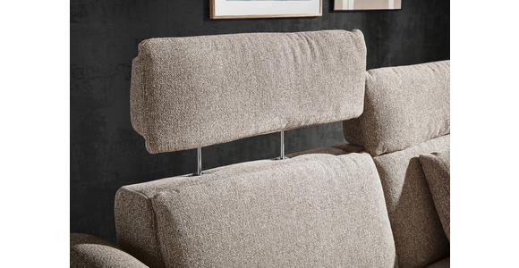 2-SITZER-SOFA Chenille Graubraun - Graubraun/Schwarz, KONVENTIONELL, Textil/Metall (194/106/92cm) - Dieter Knoll