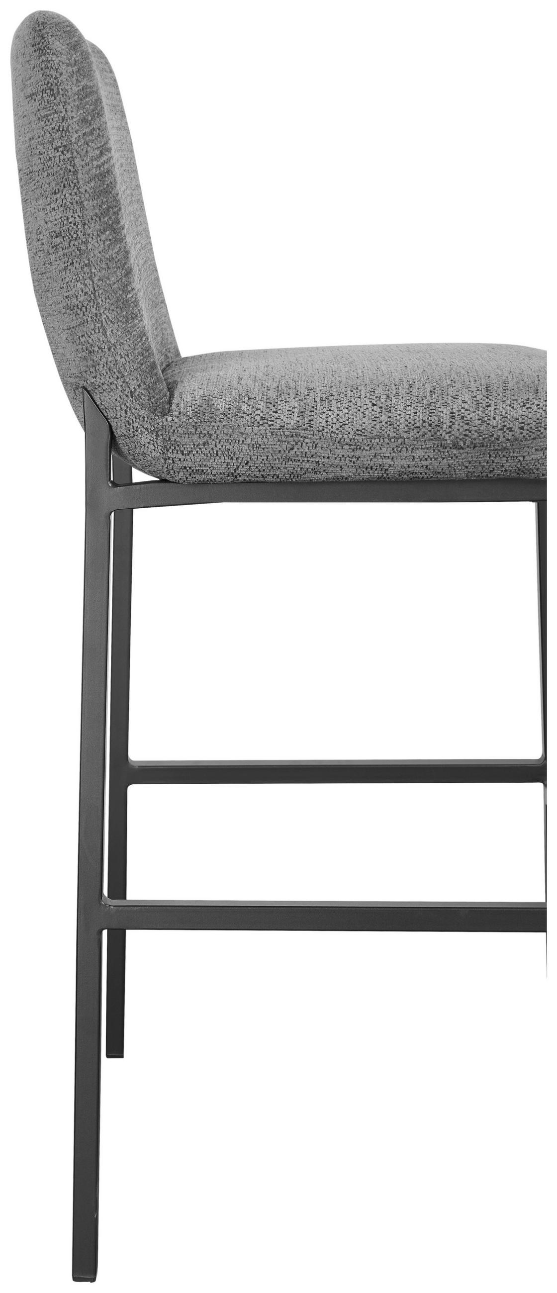BARHOCKER in Grau, Schwarz  - Schwarz/Grau, MODERN, Textil/Metall (44,5/101/50,5cm) - Livetastic