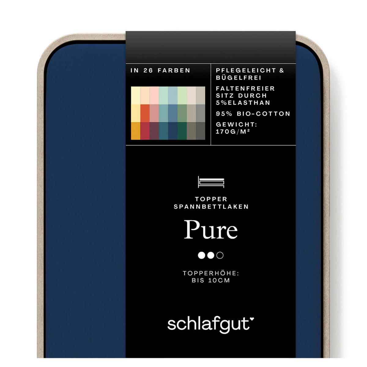 TOPPER-SPANNLEINTUCH 90-100/190-220 cm Jersey  - Dunkelblau, Basics, Textil (90-100/190-220cm) - Schlafgut