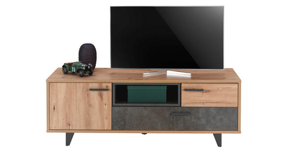 TV-ELEMENT 155/55/52 cm  - Dunkelgrau/Schwarz, Design, Holzwerkstoff/Kunststoff (155/55/52cm) - Carryhome