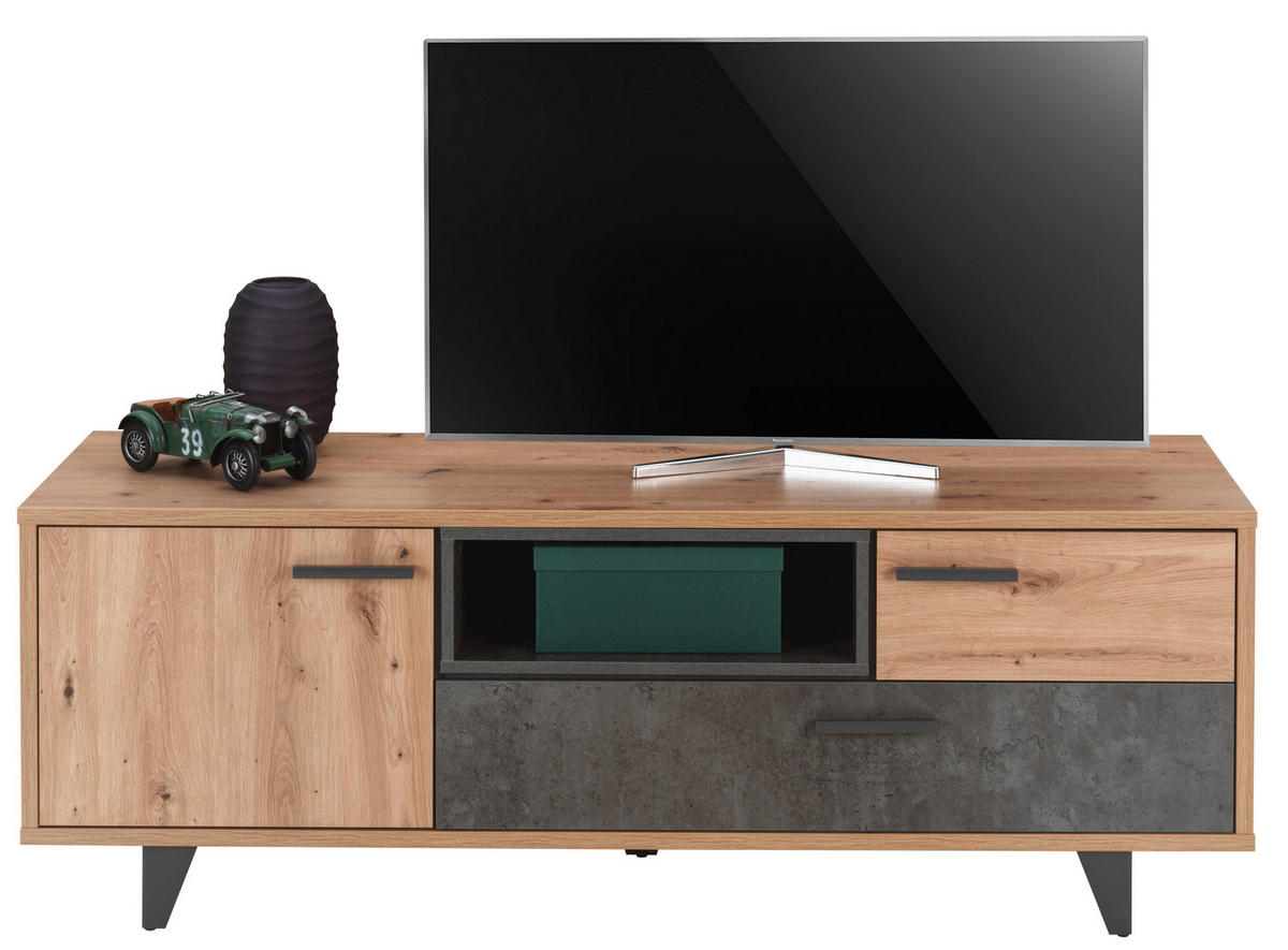 TV-ELEMENT  in 155/55/52 cm  - Dunkelgrau/Schwarz, Design, Holzwerkstoff/Kunststoff (155/55/52cm) - Carryhome