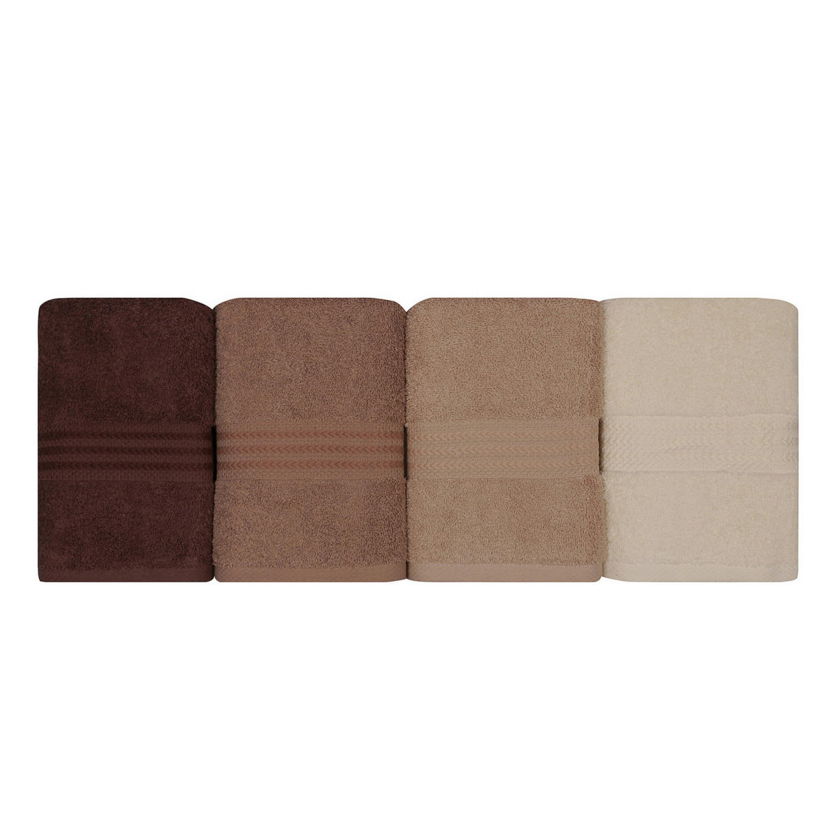 HANDTUCHSET Braun, Creme, Beige  - Beige/Creme, Basics, Textil (50/90cm)