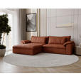 ECKSOFA  in Webstoff Rostfarben  198/306 cm  - Rostfarben/Schwarz, MODERN, Kunststoff/Textil (198/306cm) - Carryhome