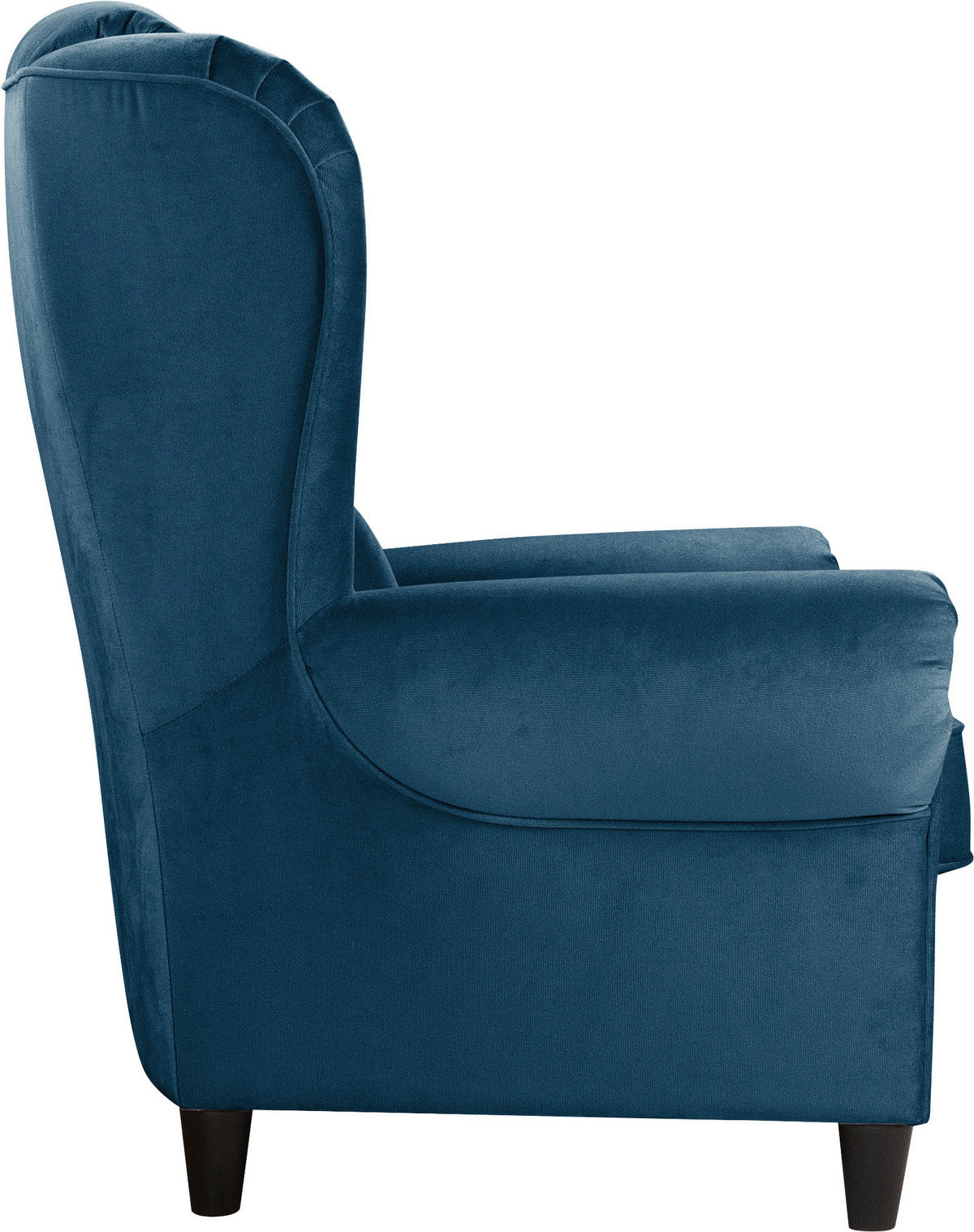 OHRENSESSEL Plüsch Blau  - Blau/Schwarz, Design, Holz/Textil (94/112/92cm) - MID.YOU