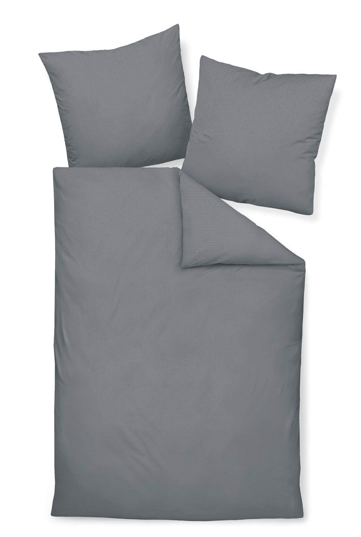 BETTWÄSCHE Seersucker 240/220 cm  - Titanfarben, Basics, Textil (240/220cm) - Janine