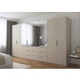 DREHTÜRENSCHRANK 400/223/61 cm,  in Champagner, 8-türig  - Champagner, Basics, Glas/Holzwerkstoff (400/223/61cm) - Novel