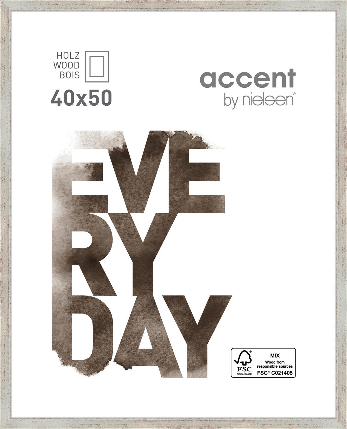 BILDERRAHMEN 42,5/52,5 cm  - Silberfarben, KONVENTIONELL, Holzwerkstoff (42,5/52,5cm) - Nielsen