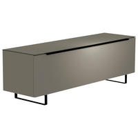 LOWBOARD Grau, Schwarz  160/51/45 cm  - Schwarz/Grau, Design, Glas/Holzwerkstoff (160/51/45cm) - Moderano