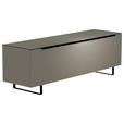 LOWBOARD  160/51/45 cm  - Schwarz/Grau, Design, Glas/Holzwerkstoff (160/51/45cm) - Moderano