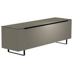 LOWBOARD Grau, Schwarz  160/51/45 cm  - Schwarz/Grau, Design, Glas/Holzwerkstoff (160/51/45cm) - Moderano