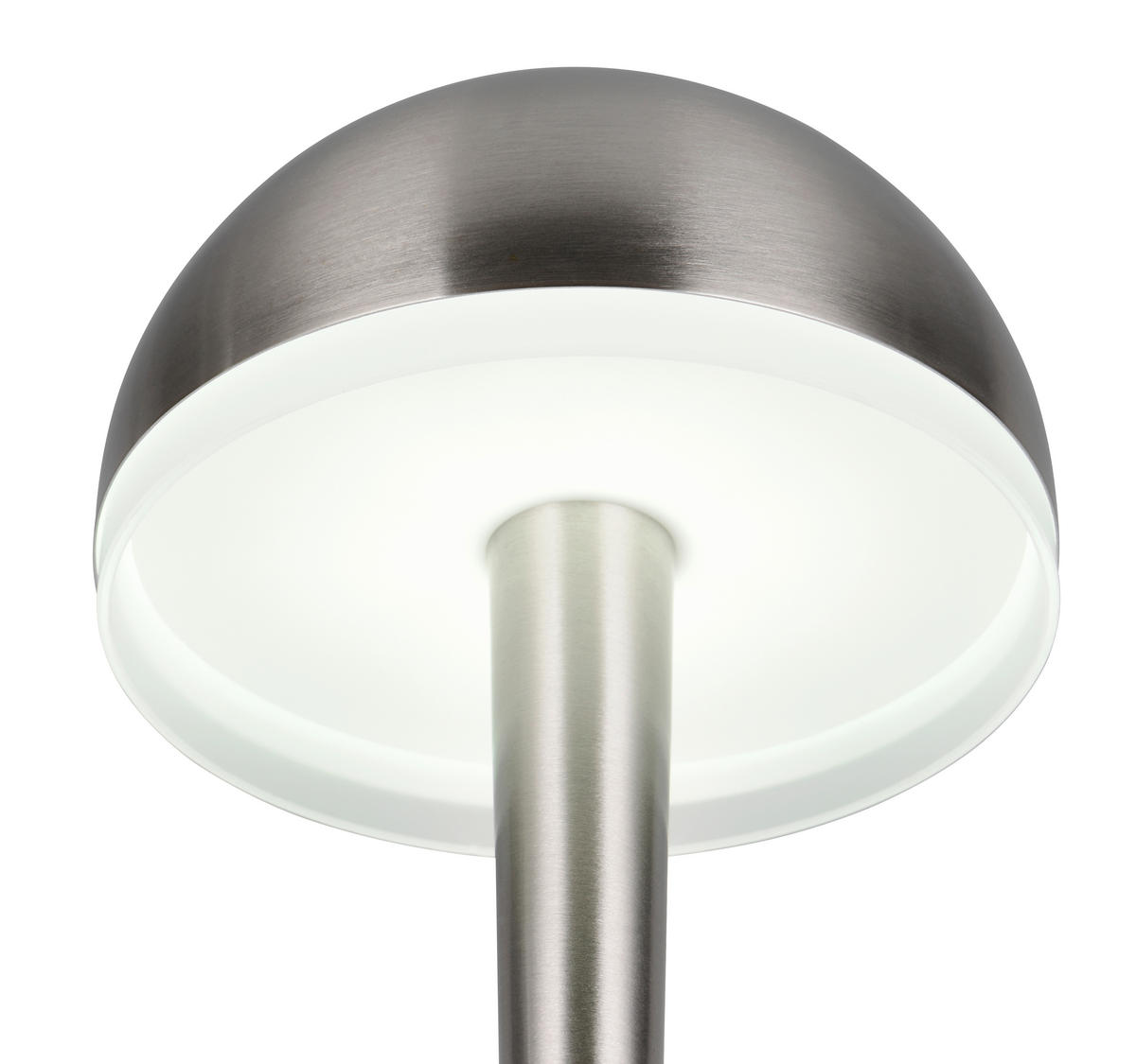 LED-STEHLEUCHTE - Weiss/Nickelfarben, Basics, Kunststoff/Metall (22/130,5cm)