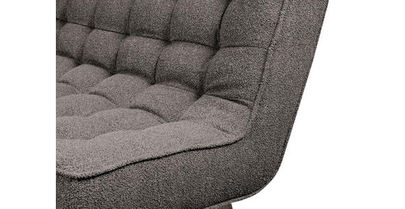 SITZBANK 183/90/79 cm Webstoff Grau Eiche vollmassiv  - Eichefarben/Grau, Design, Holz/Textil (183/90/79cm) - Linea Natura