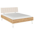 BETT 160/200 cm  in Eiche Artisan  - Champagner/Eiche Artisan, Design, Holzwerkstoff/Textil (160/200cm) - Carryhome