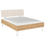 BETT 160/200 cm  in Eiche Artisan  - Champagner/Eiche Artisan, Design, Holzwerkstoff/Textil (160/200cm) - Carryhome