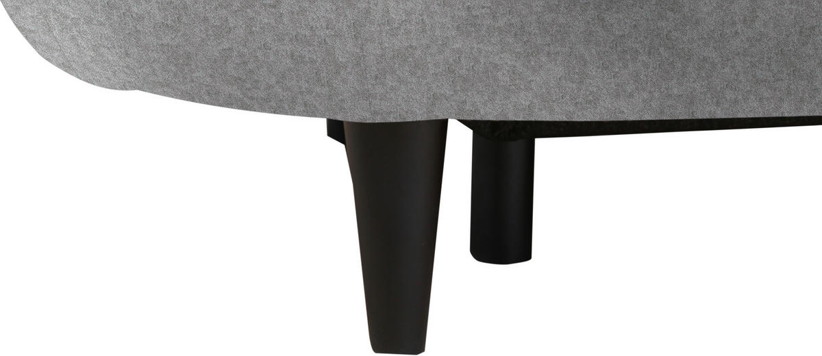 SCHLAFSOFA in Velours Grau  - Schwarz/Grau, Design, Holz/Textil (213/89/105cm) - Novel