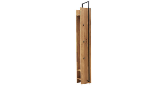 WANDGARDEROBE - Eichefarben/Anthrazit, Natur, Holz/Metall (28,8/210,3/38,4cm) - Valnatura